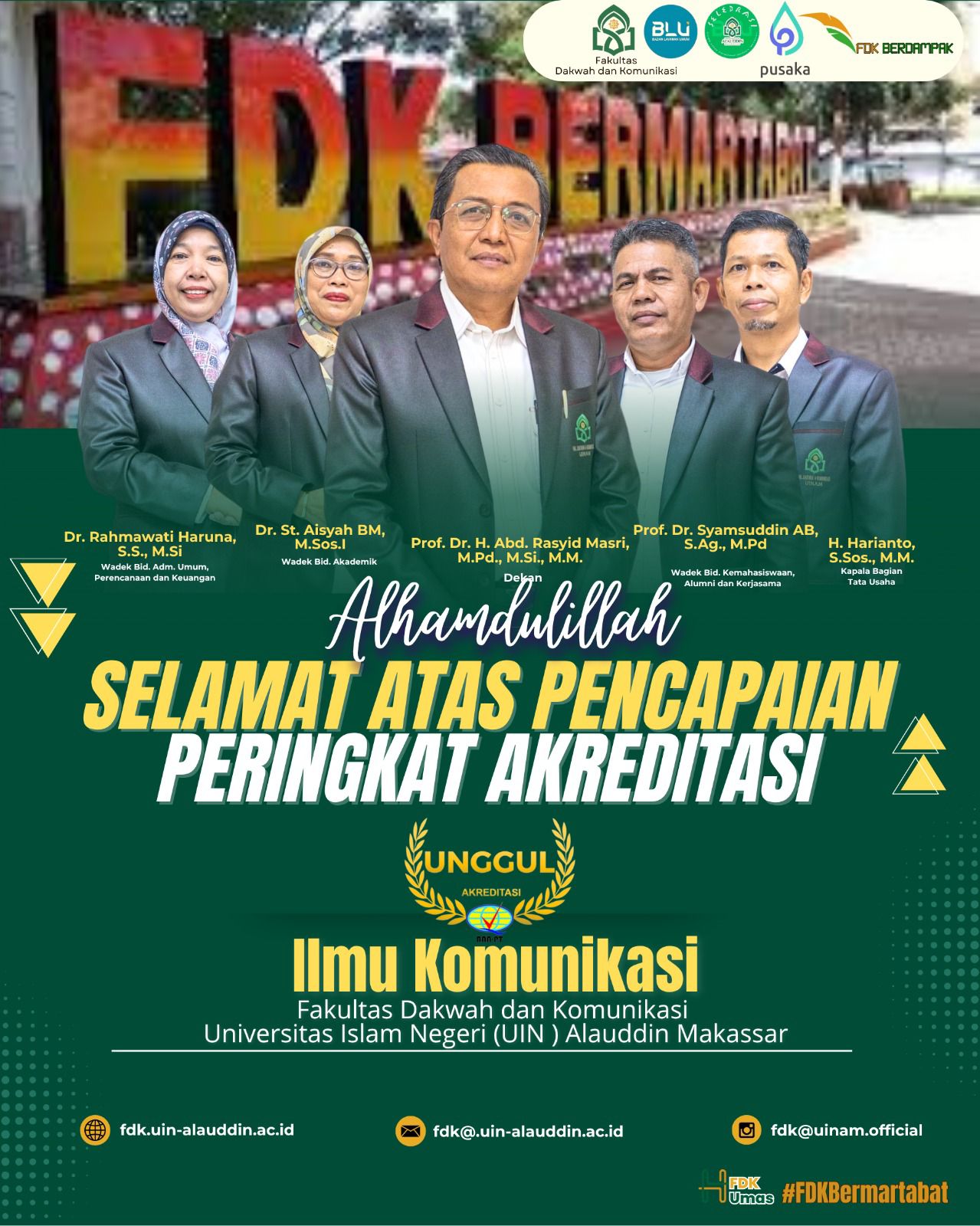 Prodi Ilmu Komunikasi UIN Alauddin Raih Akreditasi Unggul